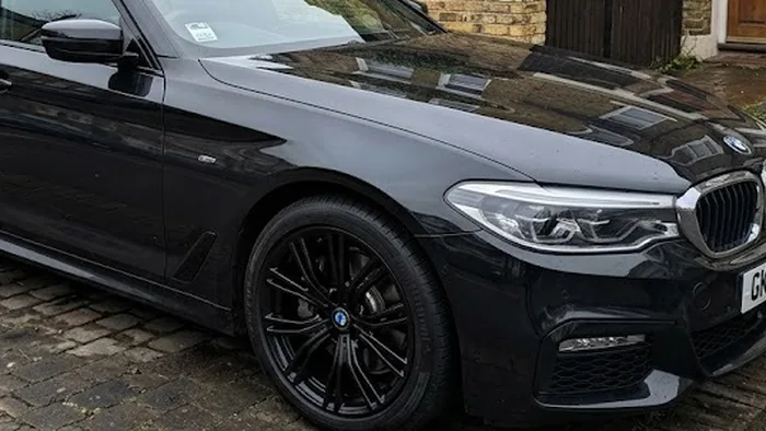 James M's BMW 5 Series with refurbished gloss black alloys